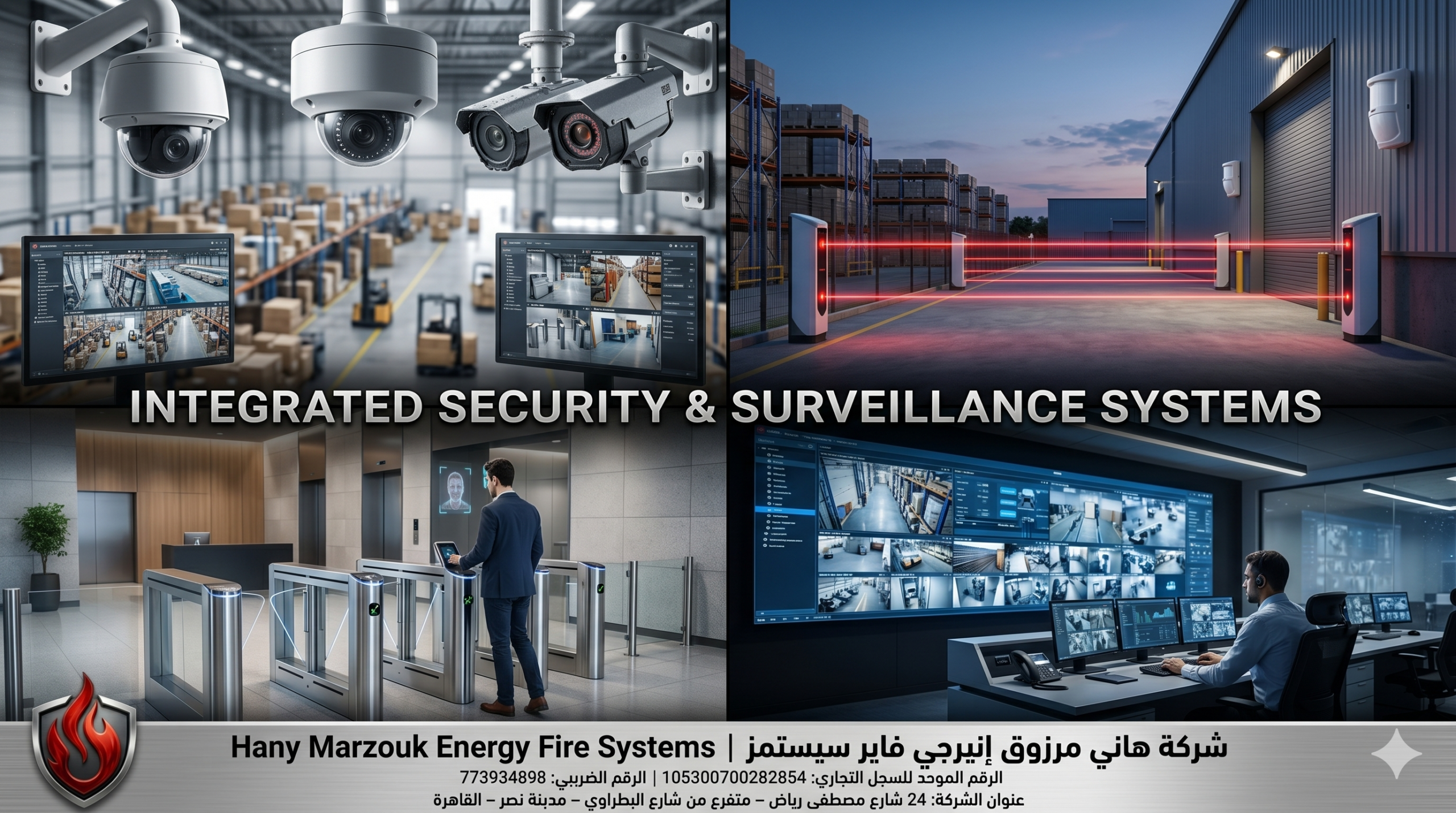 الأنظمة الأمنية والمراقبة المتكاملة