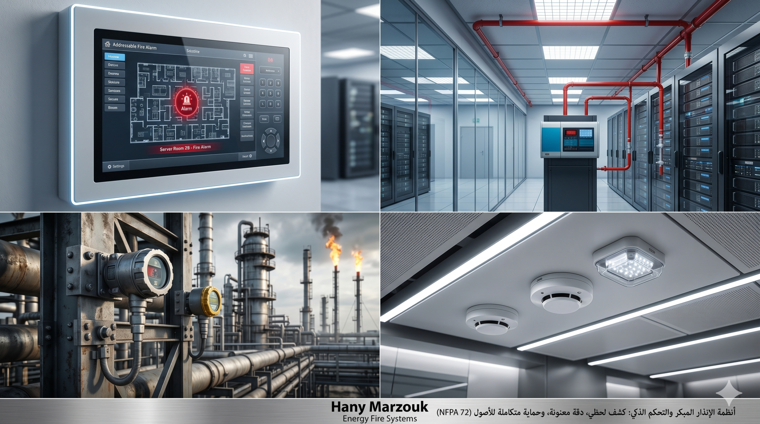 تركيب أنظمة إنذار الحريق - Hany Marzouk Energy Fire Systems